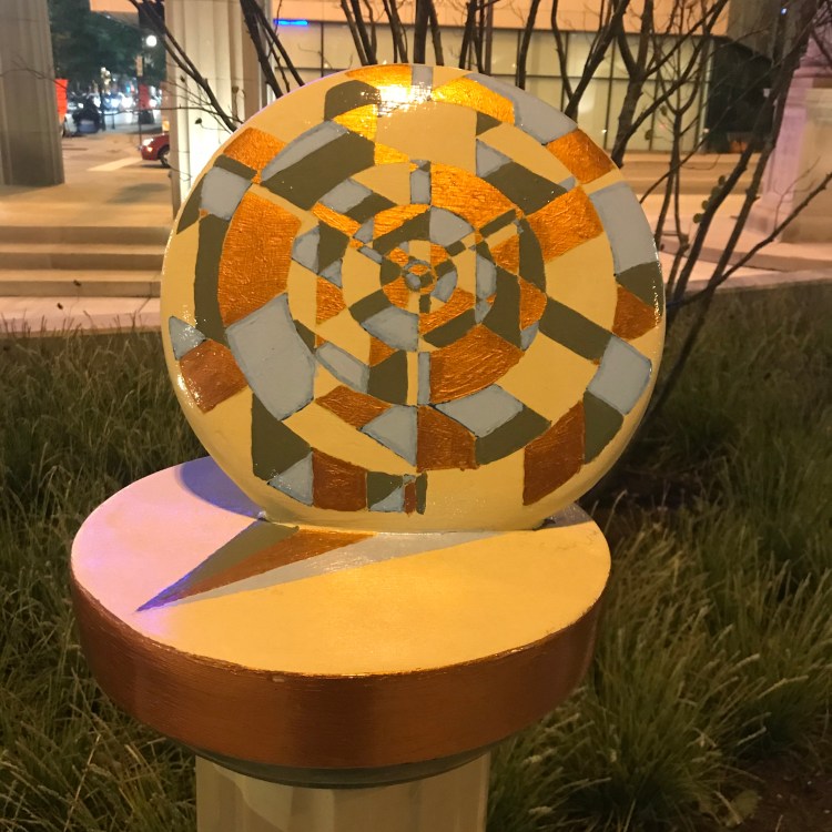 discus refractus, refractal, fractals, art, geometry, hyberbolic geometry, projective geometry, greektown, sculpture, hellenistic, hellenic, grecian, greek, grecian column, olympics, terry poulos, chicago, artist, polymath