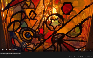 scientiquity, terry poulos, art, painting, gallery glass, fractal, geometry, multi-dimensional, light, luminence, platonic, form, stained glass, trimentional