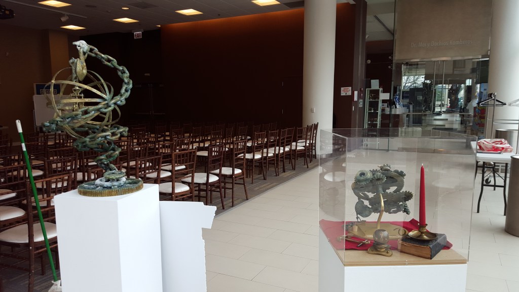 scientiquity, terry poulos, art, sculpture, art-ikythera, antikythera, mechanism, ancient, technology, computer, astronomy, greeks, technology, antiqity, archimedes vortex, national hellenic museum, net zero coin, exhibit, 2016