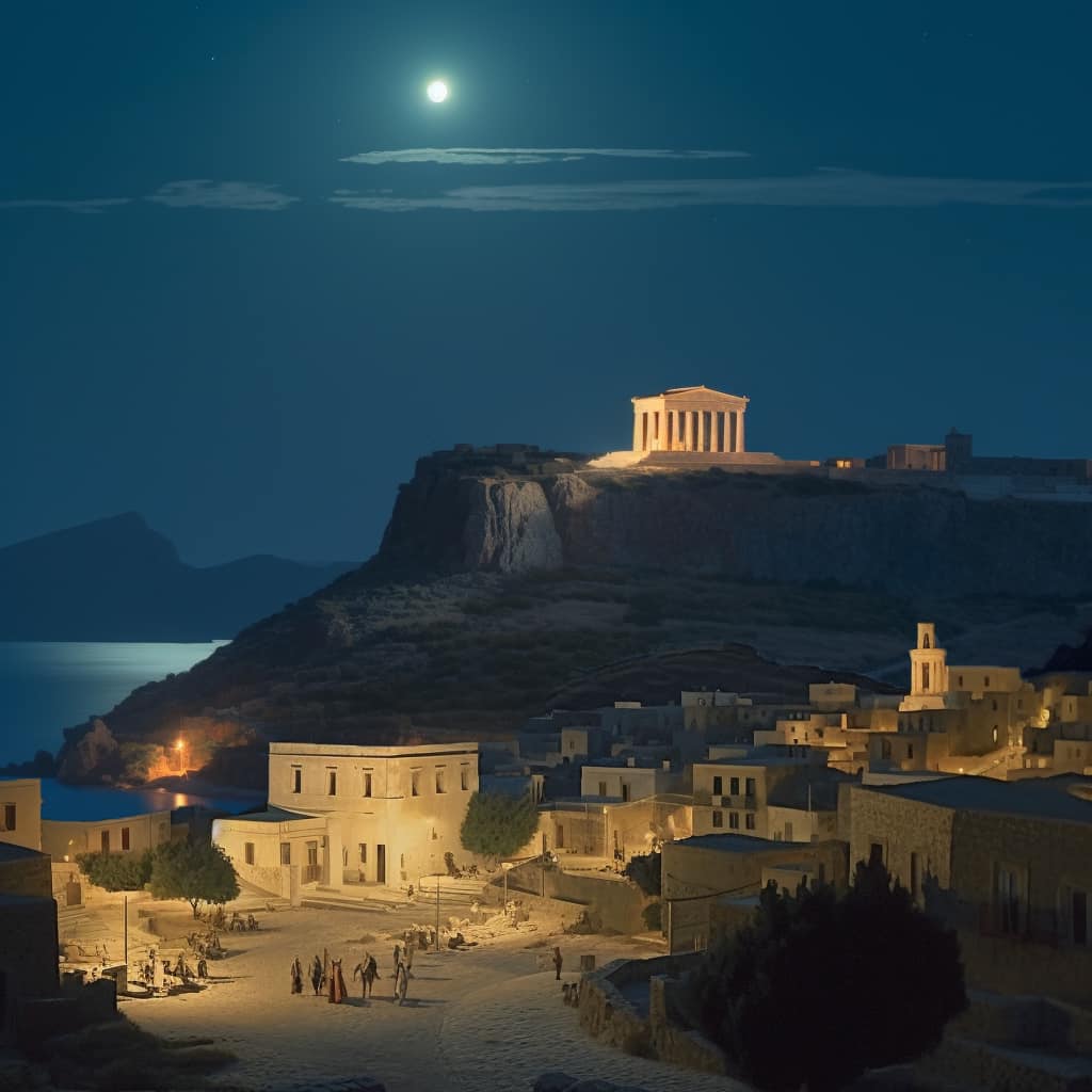 john fotiadis, art, painting, photography, imaging, plato's forms, platonic solids, greek, hellenic, grecian columns, geometry, sea, water, national hellenic museum, chicago, ai, midjourney, artificial intelligence, parthenon, athens